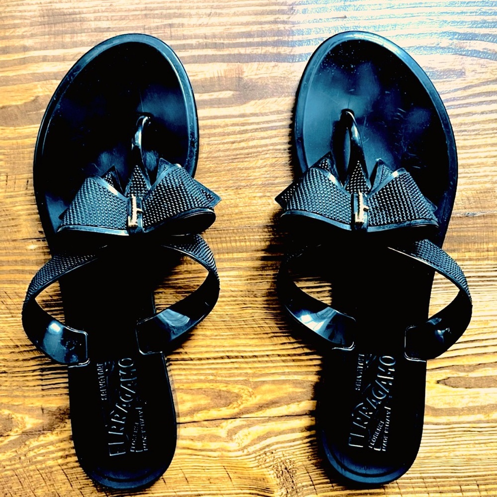 Ferragamo Sandals for the beach or pool.